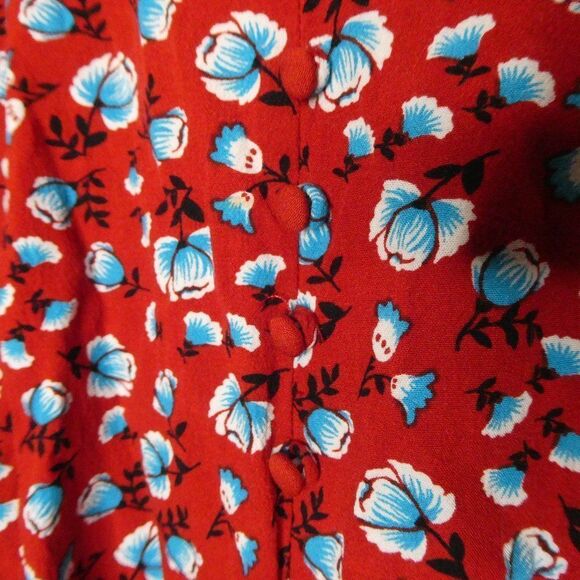 Forever 21 Floral Romper V Neck Keyhole Cap Sleeve - Picture 5 of 12